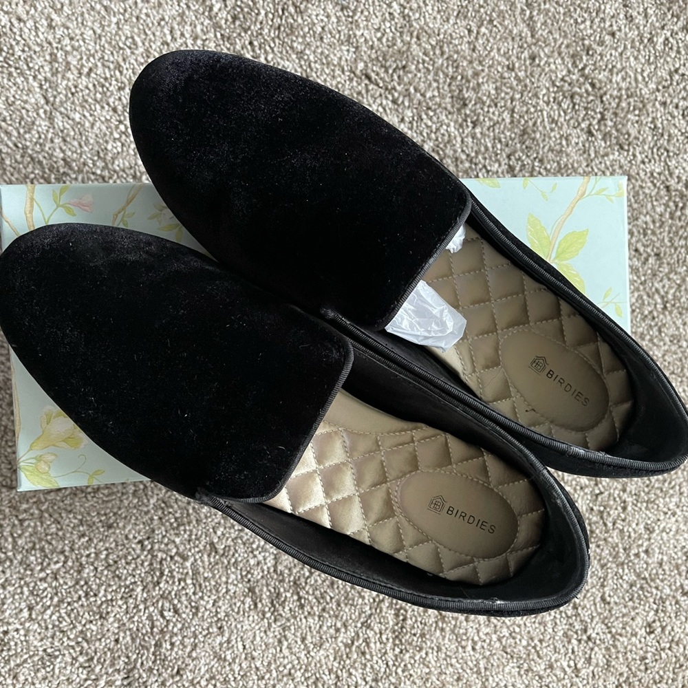 Birdies / Women’s Loafer / Black Velvet / The Starling / Size 10